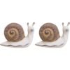 2PK LVD Rusty Snail Gary Resin Figurine Display Decor 11cm