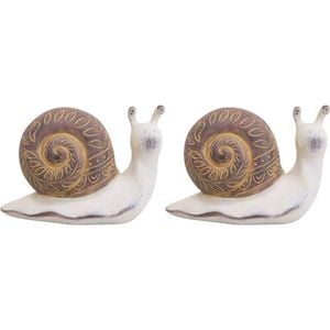 2PK LVD Rusty Snail Gary Resin Figurine Display Decor 11cm