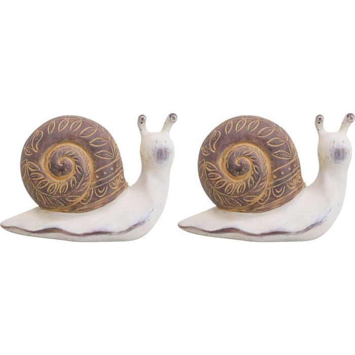 2PK LVD Rusty Snail Gary Resin Figurine Display Decor 11cm