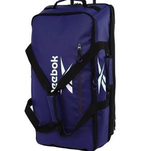 Reebok All Star Large 88l Leather Film Soft Shell Trolley Suitcase Luggage Navy
