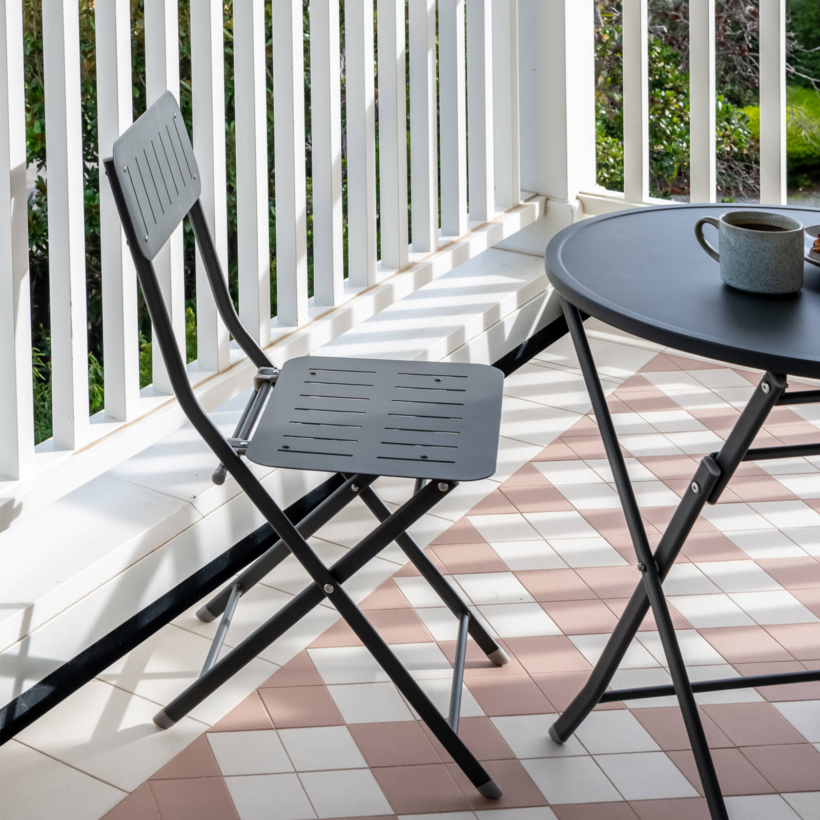 Hartman Seville 3pc Bistro Set Anthracite Bunnings Australia