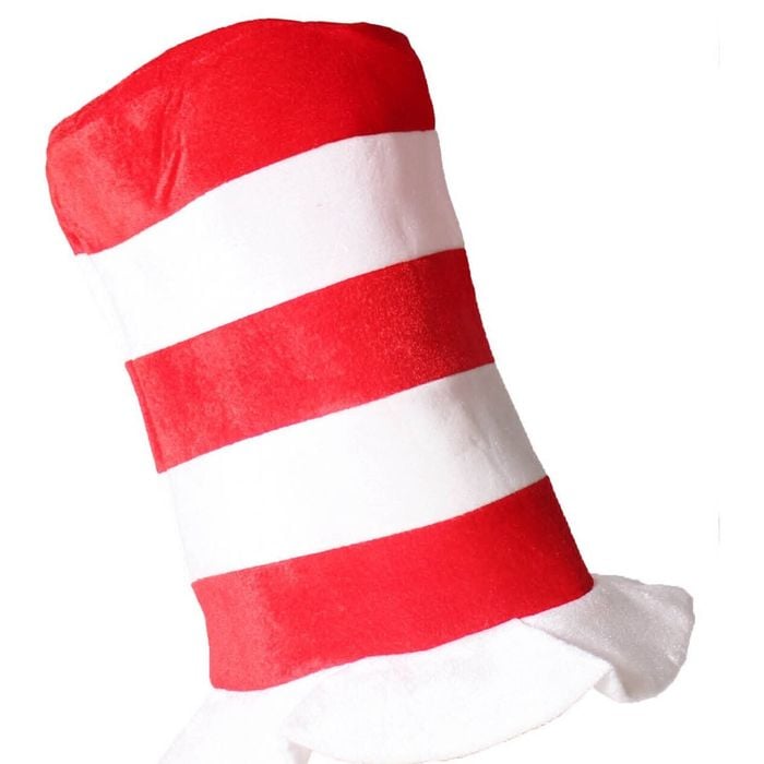 Cat In The Hat Child Size Costume Top Hat Party Red White Stripe