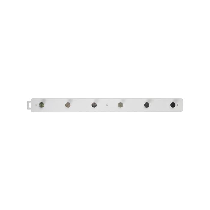 Adoored 6 Chrome Hooks On White Board Deco Hook Rack