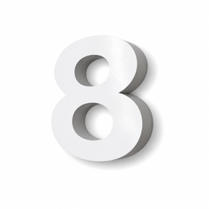 White House Number Led Backlit 200mmh