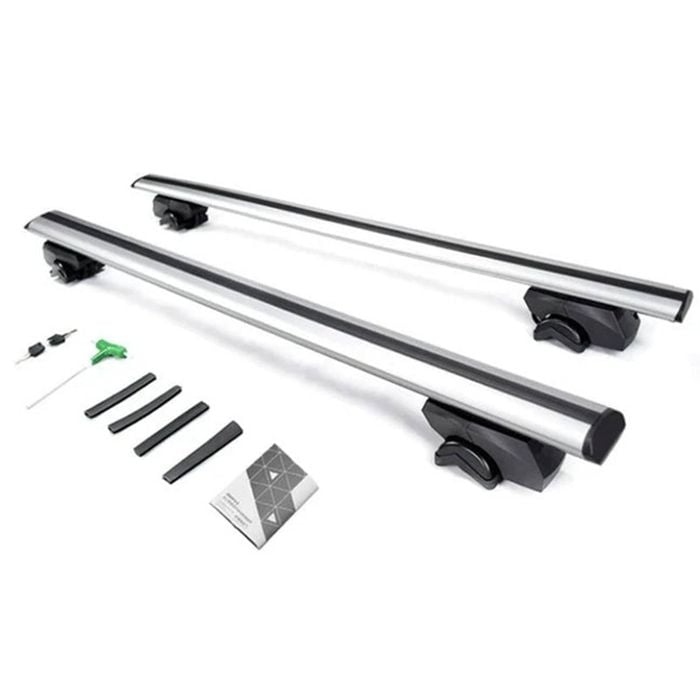 Elora Car Roof Rack Cross Bars Carrier Vehicle Lock Wrap Rails Adjustable 127cm
