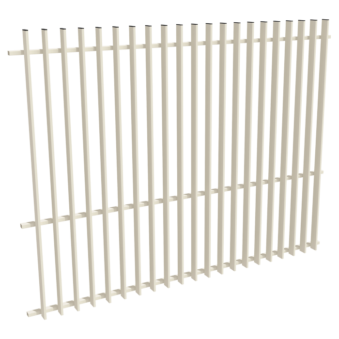 ProtectorAl 1201-2399W x 1800H Surfmist Aluminium Radiator Pool Fence Panel with Mid Rail