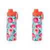 2PK Annabel Trends Watermate 550ml Stainless Steel Bottle Sherbet Poppies