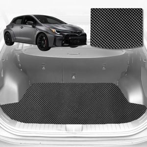 6D Diamond Car Boot Mat for Toyota Corolla Hatch/Sedan (E120/130)2002-2007-Cargo Mat-Black-Outback GT