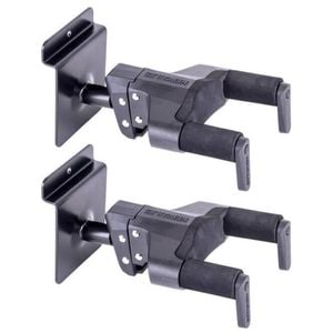 2x Hercules Slatwall Guitar/Bass Hanger w/ Auto-Swivel