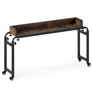 Costway Overbed Desk Queen Mobile Bed Desk Computer Desk Home Hospital