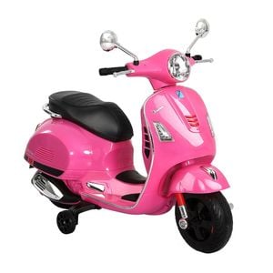 Kids Electric Ride On Car Motorcycle Motorbike Vespa Licensed Gts Pink