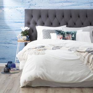 Solana Washed Cotton Textured European Pillow Case White