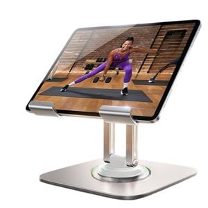 StylePro 360° Rotatable Tablet Stand, iPad & Tablets Up To 13”, Silver
