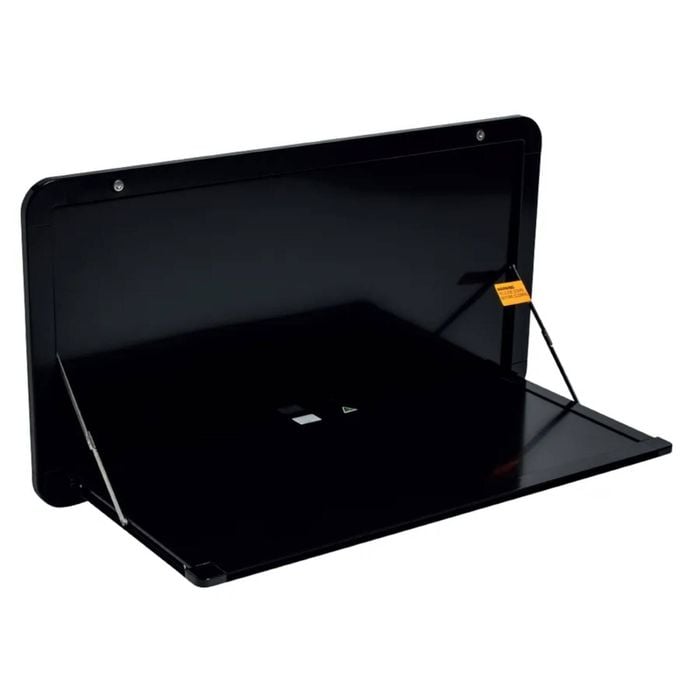 Black 502mm X 943mm Lifestyle Table Folding Flip Down For Caravan, Rv Picnic