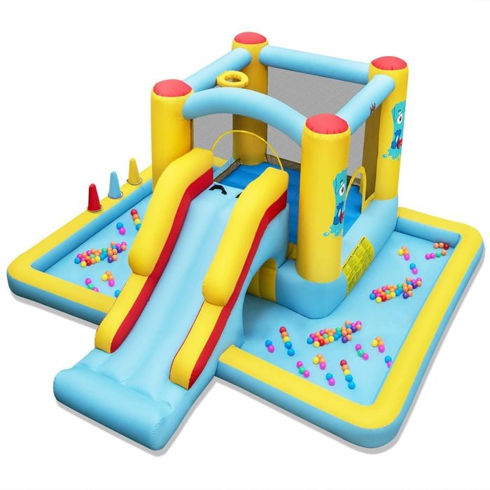 Costway 7-in-1 Giant Inflatable Bounce House Ocean Balls - No Blower