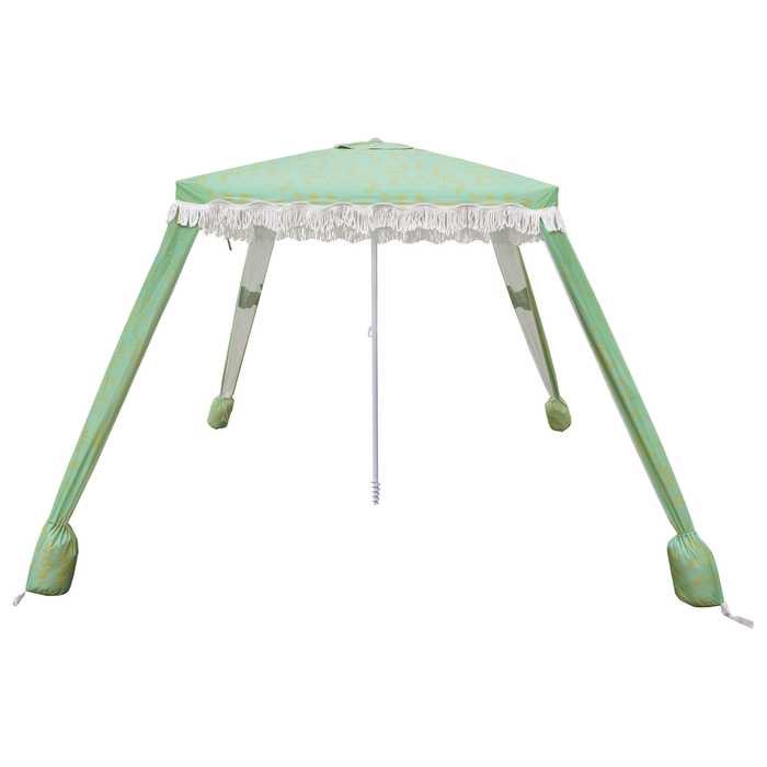 Marquee 1.7m Beach Gazebo in Jade with Tassels