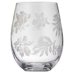 Ladelle Mossman Clear Etched Set Of 4 Tumblers