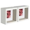 Nicola Spring 2 Piece 4 X 4 3d Shadow Deep Box Photo Frame Set - Craft Display Picture Frame With 2 X 2 Mount