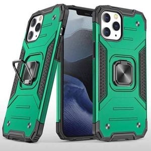 Green Shockproof Ring Case Stand Cover For Iphone 11