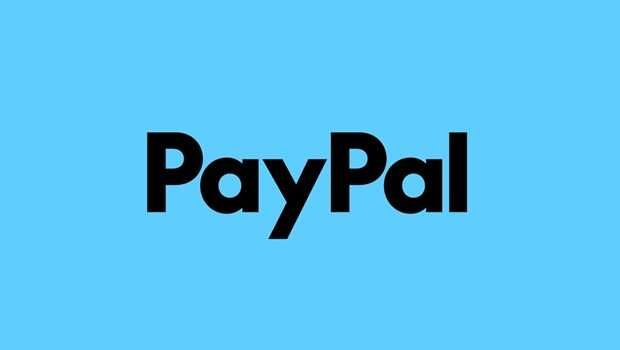 The PayPal logo on a blue background.