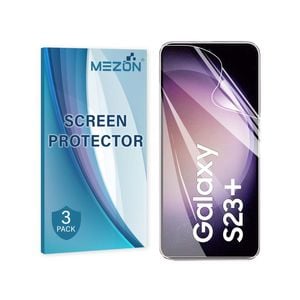 3 Pack MEZON Samsung Galaxy S23+ (6.6") Hydrogel Film Clear Screen Protectors