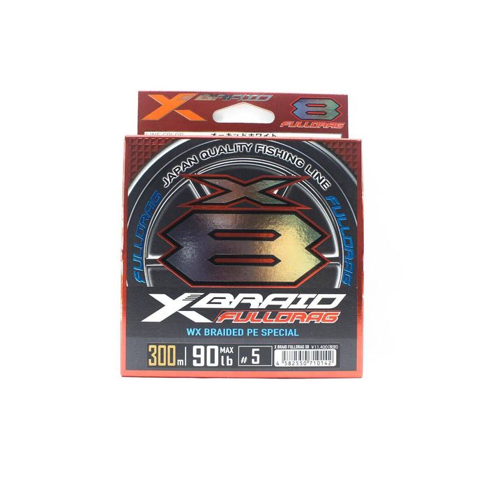 YGK XBraid Full Drag x8 Premium 300m White Braid Fishing Line 90lb