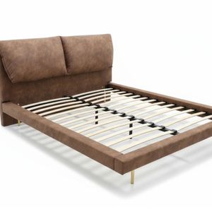 Rowina PU Bed Frame Khaki - Queen