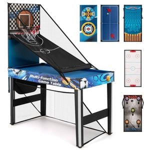 Costway 10in1 Game Table Set w/Table Tennis Basketball Soccer Hockey Darts