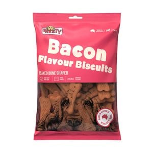 Trusty 1kg Bacon Flavour Baked Biscuits Adult Dog Treats