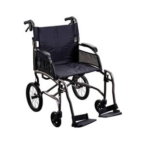 Unicare Health-510mm-Meteor Grey-Aura-Lightweight Transit Wheelchair