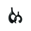 Elegant Collections Black Nordic Ceramic Vase Set of 2