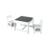 Bopeep Wooden Kids Table and Chair Set with Storage White and Grey