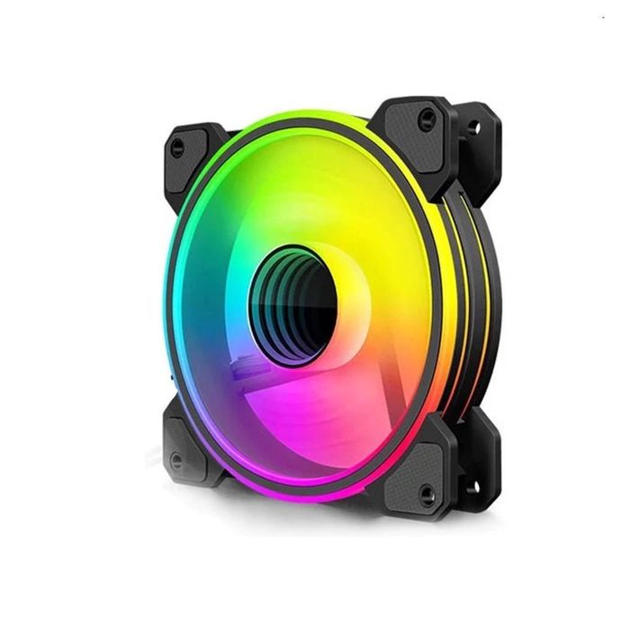 COOLMOON ARGB Snow Mirror 120mm PWM fan black