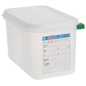 Araven Gastronorm Containers Polypropylene With Lids 1/4 Size 150mm 4 Pack Food Storage