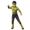 Hulk Halloween Costume for Kids with Printed Jumpsuit and Mask - Marvel Avengers Official Licensed - Green Colour, 3-5 Years