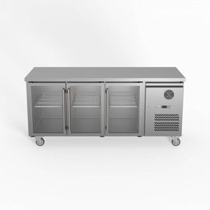 Fed-x Three Glass Door Bench Fridge  - Under Bench Fridges (xub7c18g3v)