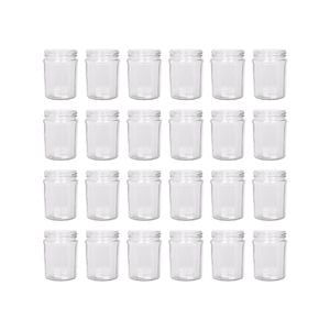 Argon Tableware 380ml Glass Jam Jars With No Lids - Set Of 24 Empty Screw Top Kitchen Storage Preserving Jar