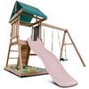Lifespan Kids Greenvale Swing Set & Play Centre With 1.8m Slide (pastel Pink)