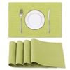 Smarcute Rectangular Waterproof Placemats For Kitchen Dining Table, Set Of 4, Lemon, 45x30cm