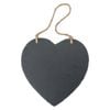 Nicola Spring Hanging Notice Board - 24.5 x 24.5cm - Heart Shaped Wall Hanging Board Home Office Kitchen Chalkboard