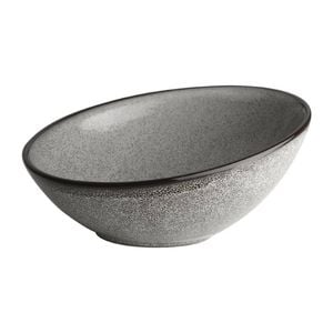 Olympia Mineral Sloping Bowls Porcelain Textured Grey Finish 135mm Pack Of 6