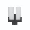 Telbix Black/Opal Matt Eamon 2 Light Wall Bracket