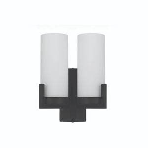 Telbix Black/Opal Matt Eamon 2 Light Wall Bracket