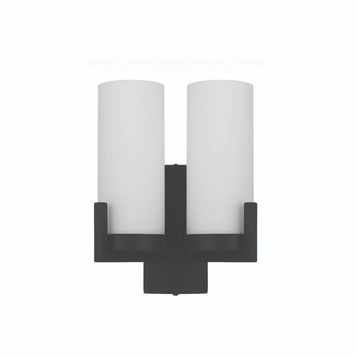 Telbix Black/Opal Matt Eamon 2 Light Wall Bracket