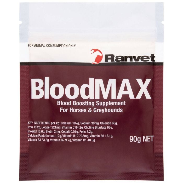 Ranvet Bloodmax Blood Boosting Supplement For Horses & Greyhounds 90g