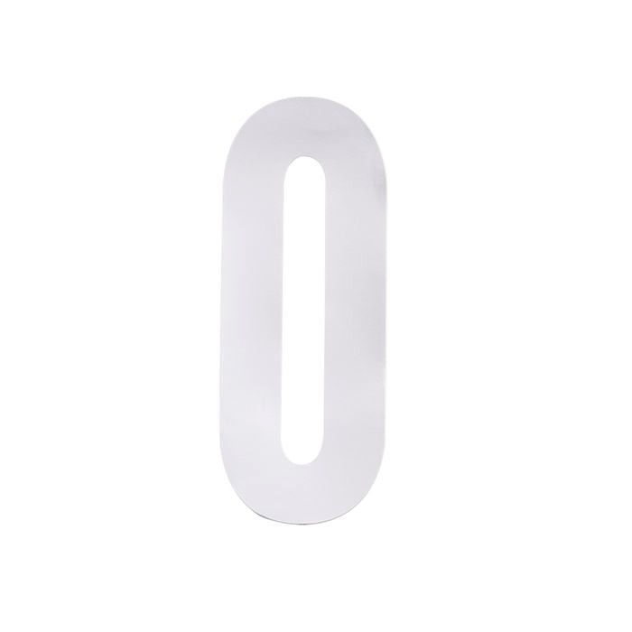 Sandleford 175mm White Self Adhesive Wheelie Bin Number 0 - 0