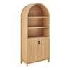 Roy Bookcase Open Storage Display 2 Doors Oak