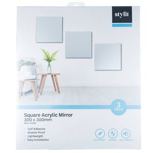 Stylit 300 x 300mm Square Acrylic Mirror