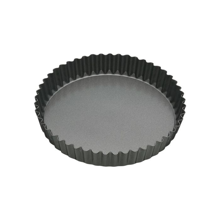 Mastercraft 20cm Heavy Loose Base Non-Stick Round Flan Quiche Pan - Black