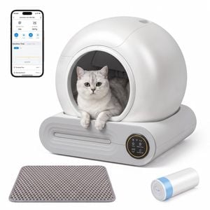 Advwin Automatic Self-Cleaning Cat Litter Box WiFi App Control 65L+9L